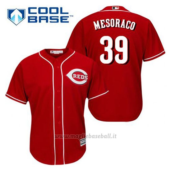 Maglia Baseball Uomo Cincinnati Reds Devin Mesoraco 39 Rosso Alterner Cool Base